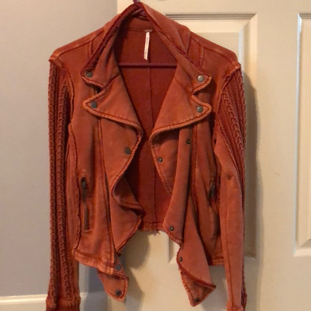 free people burnt orange jacket